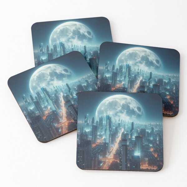Item preview, Moonlight over the metropolis designed and sold by Cerberus-Art.