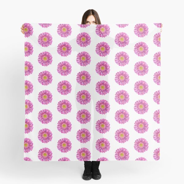 Pink Gerbera Daisy Scarf