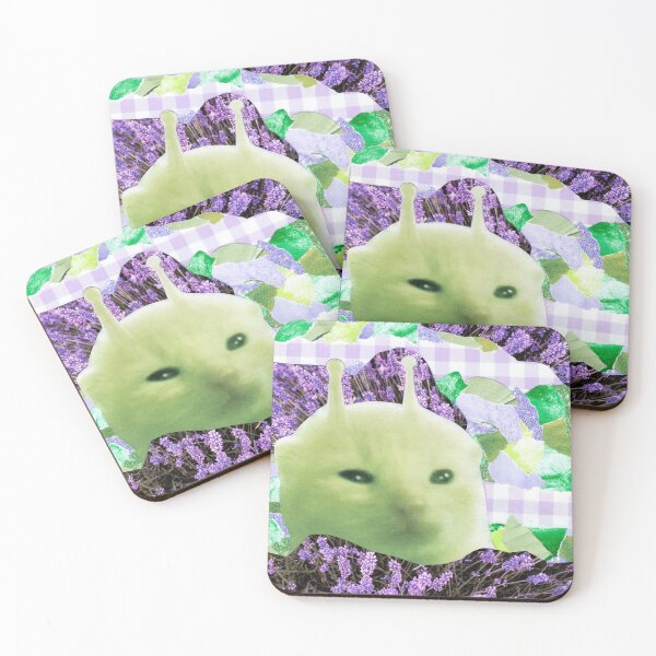 Item preview, Glorp | Handmade Green alien collage art designed and sold by OnBambisMind.