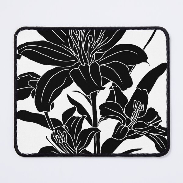 Item preview, Black Lily on white  designed and sold by Flowersonstuff.