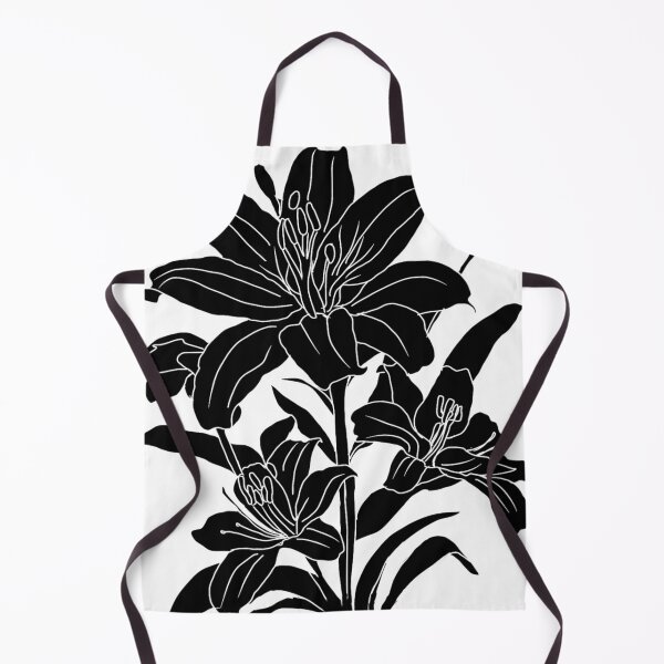Item preview, Black Lily on white  designed and sold by Flowersonstuff.