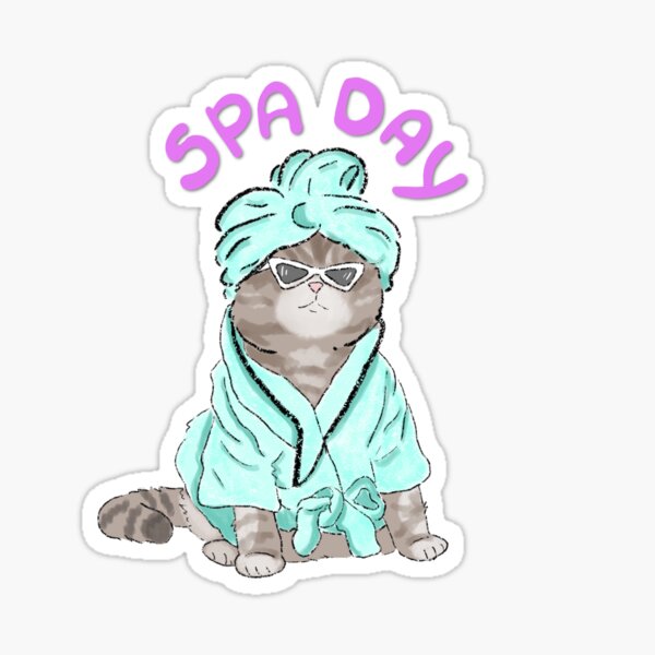 Item preview, Cat Spa day  designed and sold by ArtMarinho.