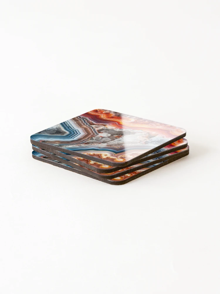 Thumbnail 4 of 5, Coasters (Set of 4), Colorful Geode designed and sold by Surprised Hen.
