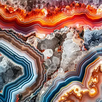Artwork thumbnail, Colorful Geode by Surprised Hen