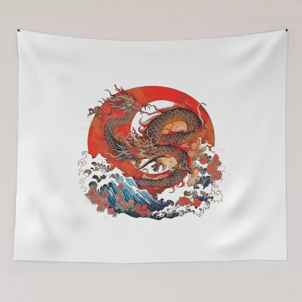 Item preview, Tattoo Style Dragon designed and sold by Lucy Goosy Art.