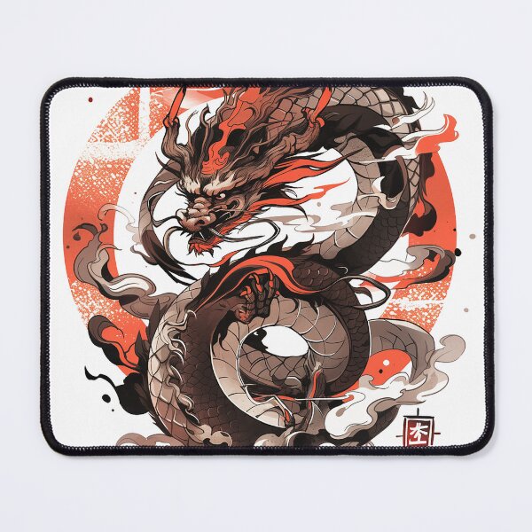 Item preview, Tattoo Style Dragon designed and sold by Lucy Goosy Art.