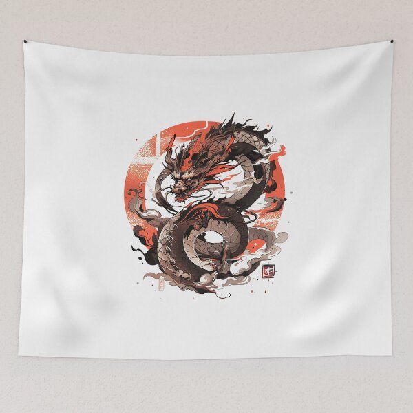 Item preview, Tattoo Style Dragon designed and sold by Lucy Goosy Art.