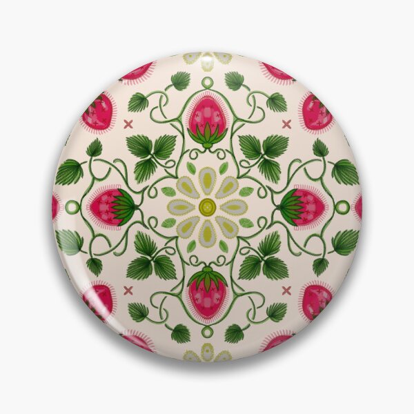 Item preview, Alpine Strawberry embroidery-like pattern designed and sold by ilonaalyamani.