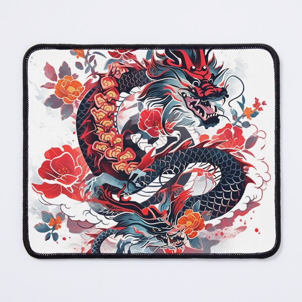 Item preview, Tattoo Style Dragon designed and sold by Lucy Goosy Art.