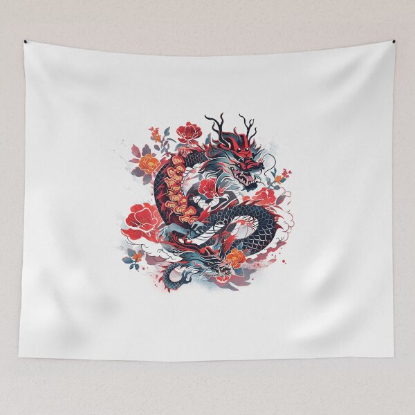 Item preview, Tattoo Style Dragon designed and sold by Lucy Goosy Art.