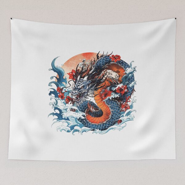 Item preview, Tattoo Style Dragon designed and sold by Lucy Goosy Art.