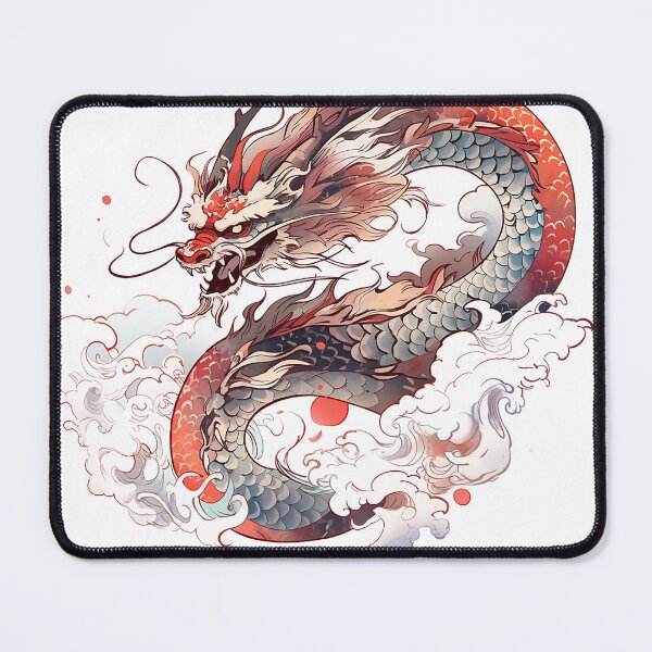 Item preview, Tattoo Style Dragon designed and sold by Lucy Goosy Art.