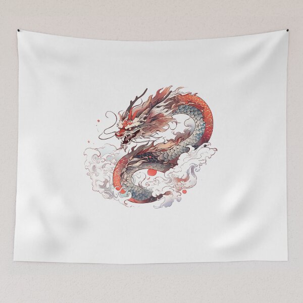 Item preview, Tattoo Style Dragon designed and sold by Lucy Goosy Art.