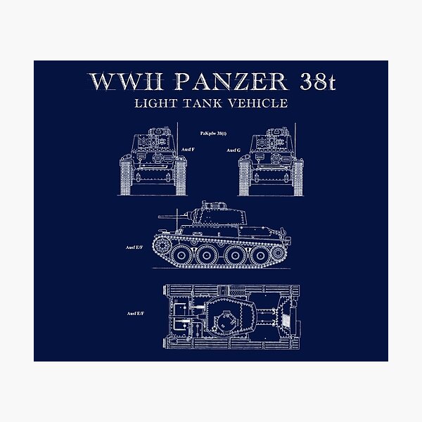 Vista previa del artículo con la obra «Planos Vehículo tanque ligero alemán Segunda Guerra Mundial», diseñado y vendido por Blok45.