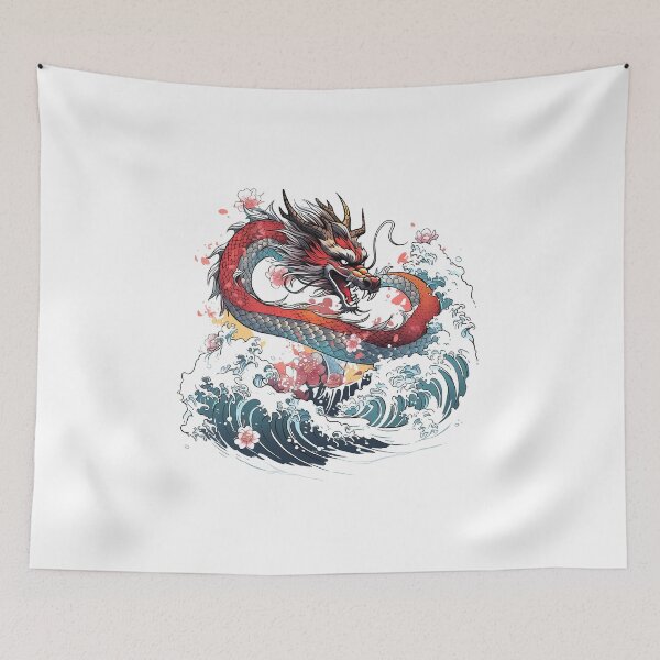 Item preview, Tattoo Style Dragon designed and sold by Lucy Goosy Art.