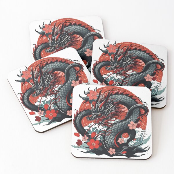 Artikelvorschau, Tattoo Style Dragon entworfen und verkauft von Lucy Goosy Art.