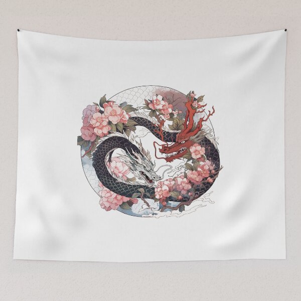 Item preview, Tattoo Style Dragon designed and sold by Lucy Goosy Art.