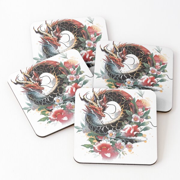 Item preview, Tattoo Style Dragon designed and sold by Lucy Goosy Art.