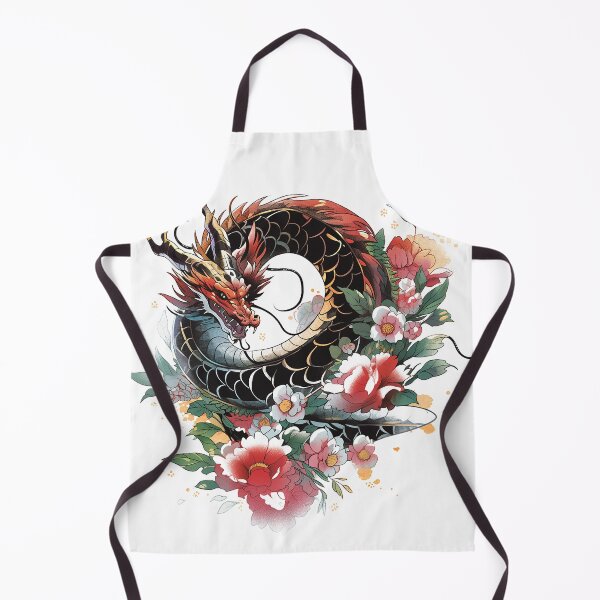 Item preview, Tattoo Style Dragon designed and sold by Lucy Goosy Art.