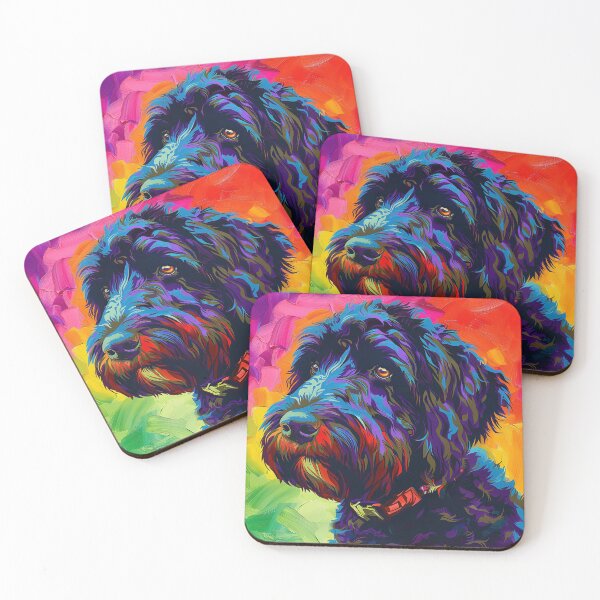 Item preview, Black labradoodle - pop art designed and sold by oheslop.