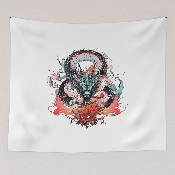 Item preview, Tattoo Style Dragon designed and sold by Lucy Goosy Art.