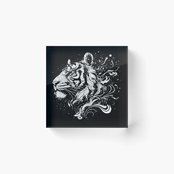 Item preview, Monochromatic Tiger Outline  designed and sold by TomFrontierArt.