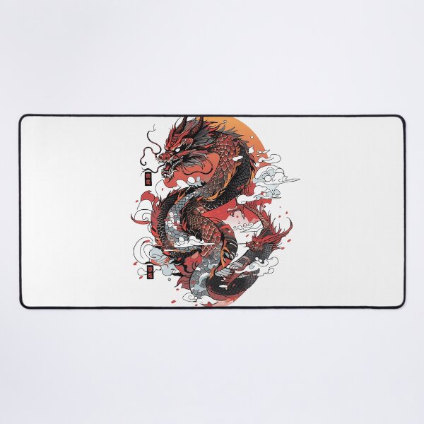 Item preview, Tattoo Style Dragon designed and sold by Lucy Goosy Art.