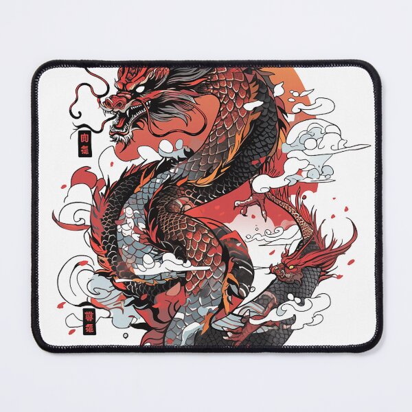 Item preview, Tattoo Style Dragon designed and sold by Lucy Goosy Art.