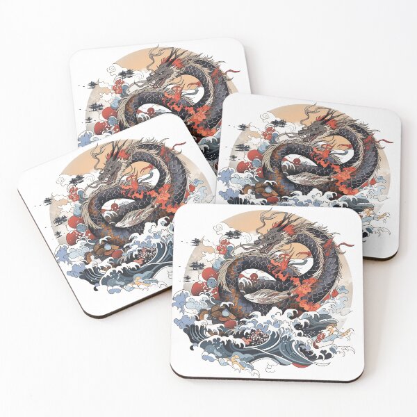 Item preview, Tattoo Style Dragon designed and sold by Lucy Goosy Art.