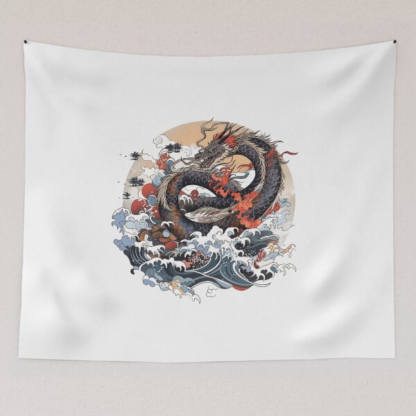 Item preview, Tattoo Style Dragon designed and sold by Lucy Goosy Art.
