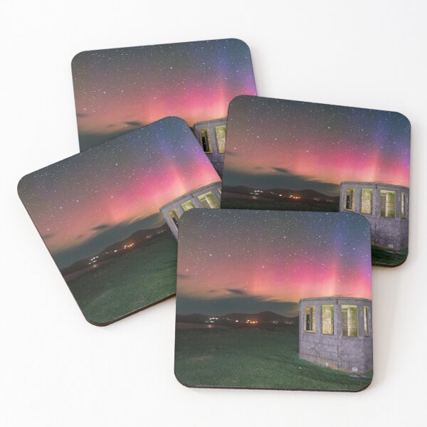 Item preview, Dunmore Head Northern Lights with stone hut designed and sold by rogerstanger.
