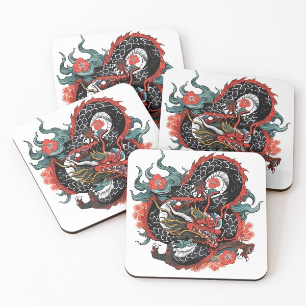 Item preview, Tattoo Style Dragon designed and sold by Lucy Goosy Art.