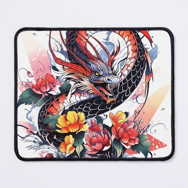 Item preview, Tattoo Style Dragon designed and sold by Lucy Goosy Art.