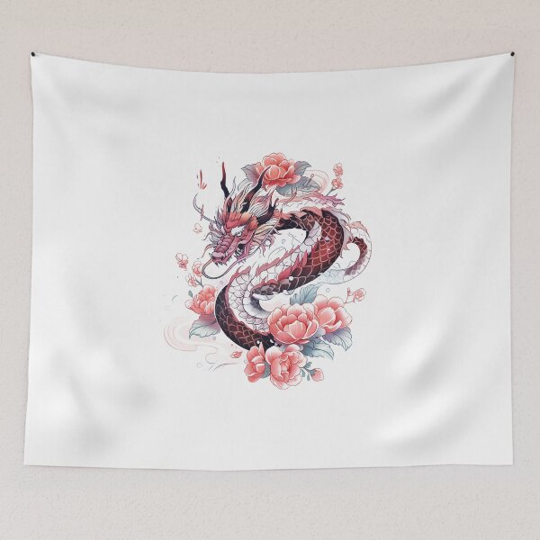 Item preview, Tattoo Style Dragon designed and sold by Lucy Goosy Art.