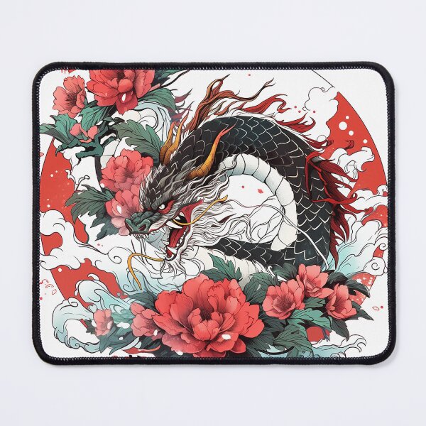Item preview, Tattoo Style Dragon designed and sold by Lucy Goosy Art.