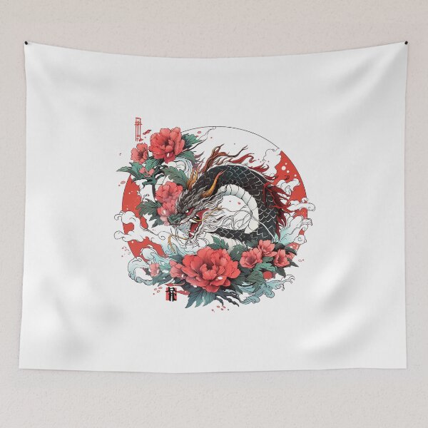 Item preview, Tattoo Style Dragon designed and sold by Lucy Goosy Art.