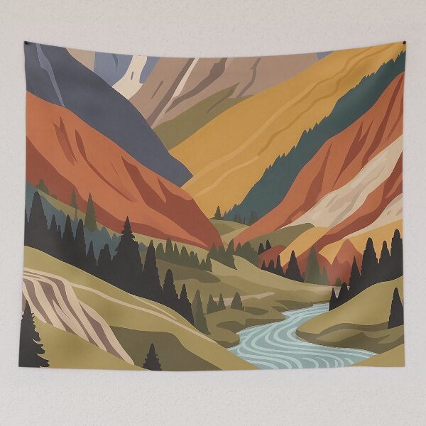Item preview, Travel poster of Alps mountains  designed and sold by VintageFlow.