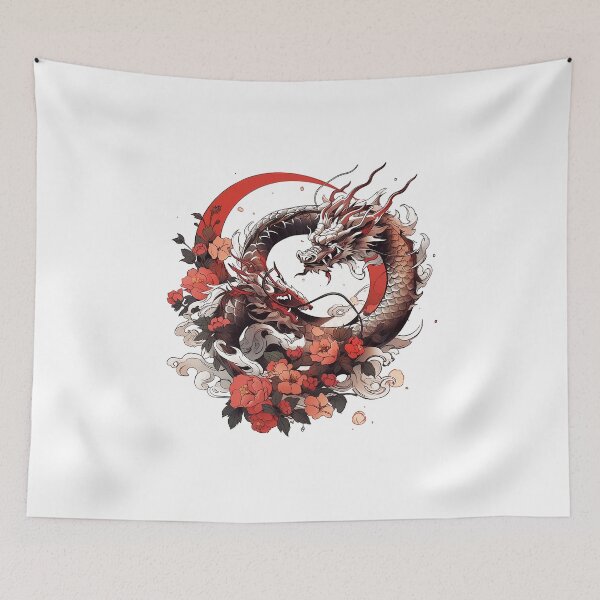Artikelvorschau, Tattoo Style Dragon entworfen und verkauft von Lucy Goosy Art.
