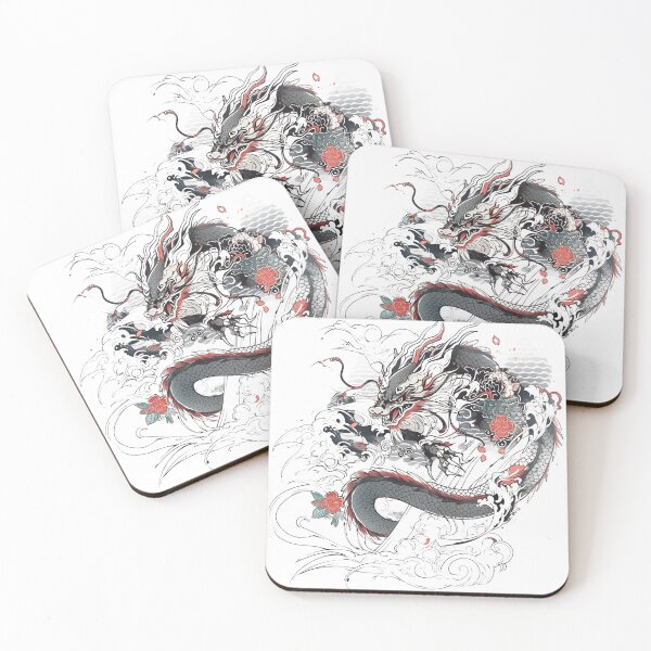 Item preview, Tattoo Style Dragon designed and sold by Lucy Goosy Art.