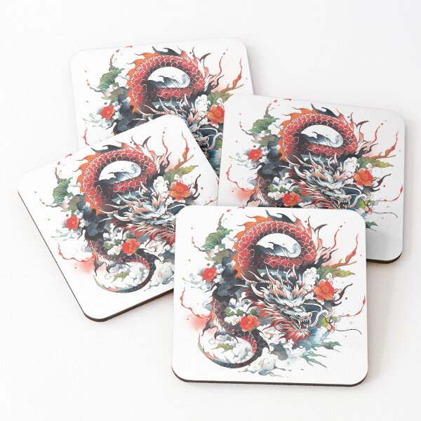 Item preview, Tattoo Style Dragon designed and sold by Lucy Goosy Art.