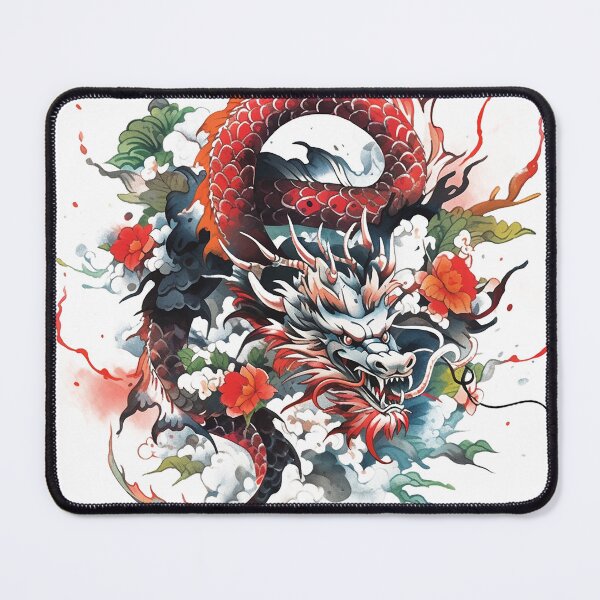 Item preview, Tattoo Style Dragon designed and sold by Lucy Goosy Art.
