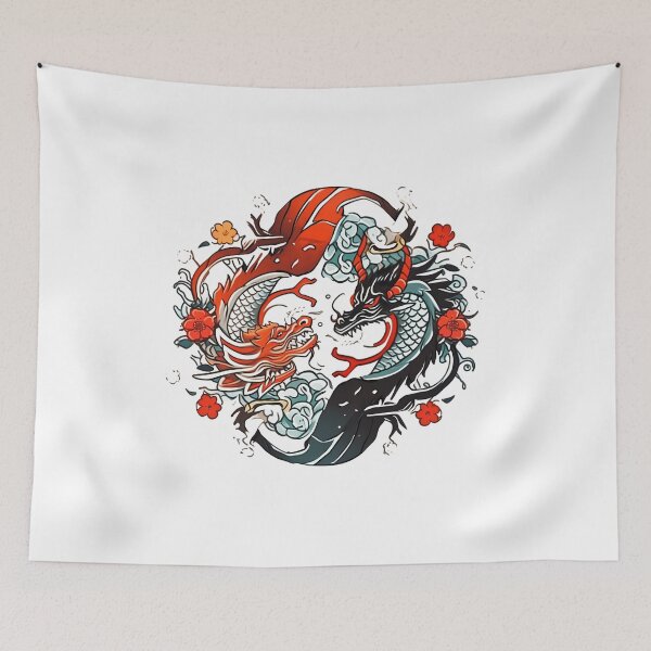 Item preview, Tattoo Style Dragon designed and sold by Lucy Goosy Art.
