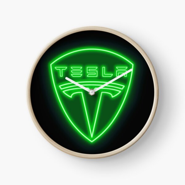 Tesla Neon Sign Clock