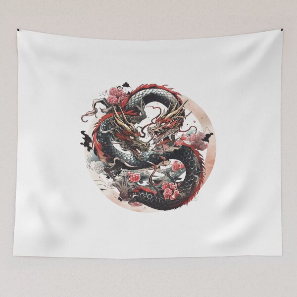 Item preview, Tattoo Style Dragon designed and sold by Lucy Goosy Art.