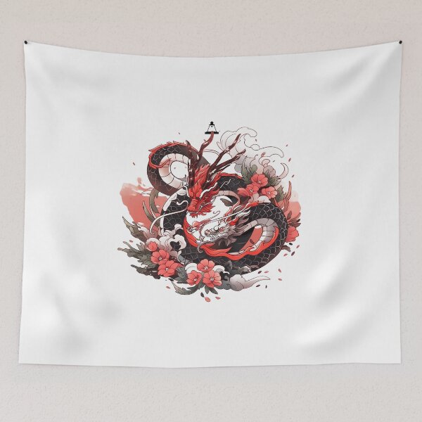 Item preview, Tattoo Style Dragon designed and sold by Lucy Goosy Art.