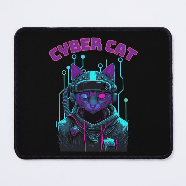 Item preview, Electric   Blue  cyber hacker Black Cat cat funny cartoon   ver1  designed and sold by CosmicNook1.