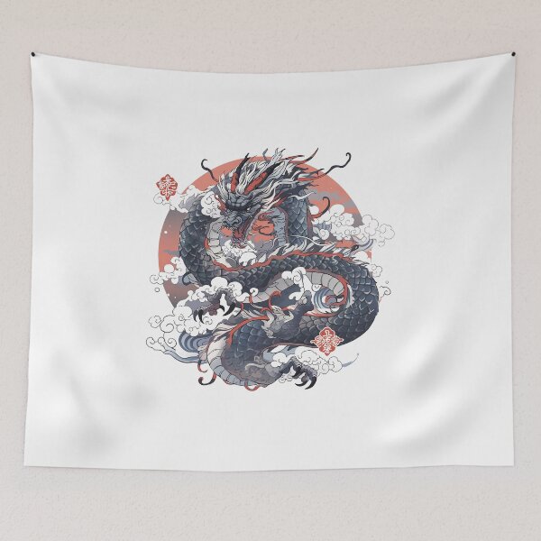 Item preview, Tattoo Style Dragon designed and sold by Lucy Goosy Art.