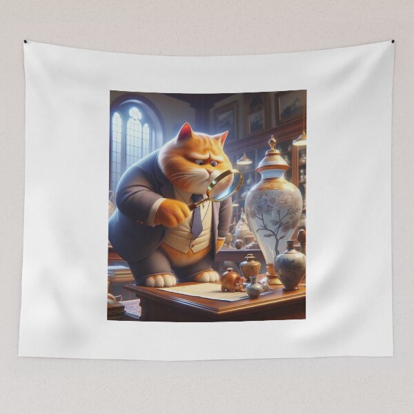 Item preview, Cat works at auction house designed and sold by Catsmoment.