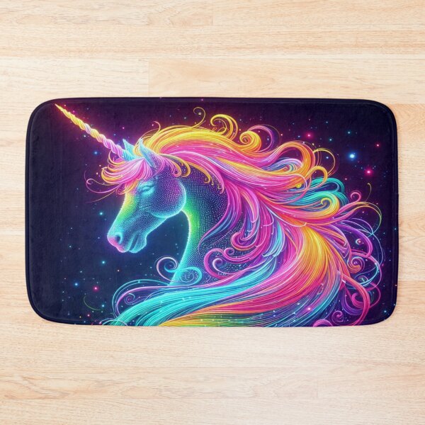 Item preview, Rainbow Glowing neon unicorn Galaxy designed and sold by Dominika Farkašová.