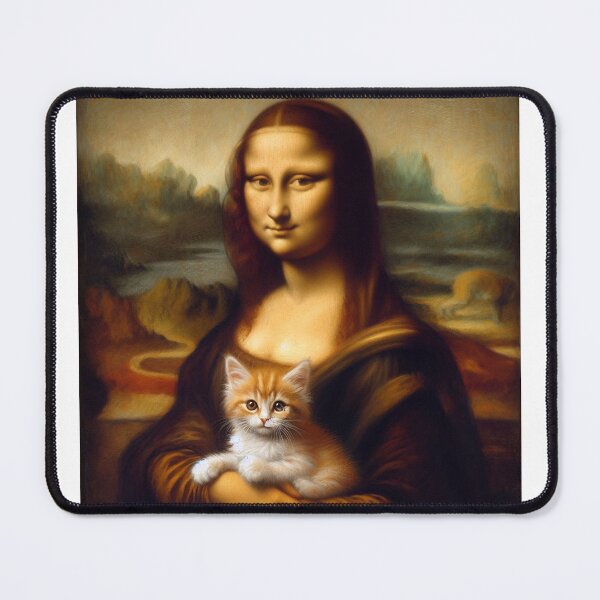 Item preview, Mona Lisa and orange kitten designed and sold by WindInMay.